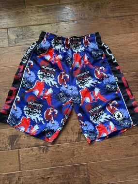 Flow Society Power Play Flow Athletic Shorts - Blue/Red/White